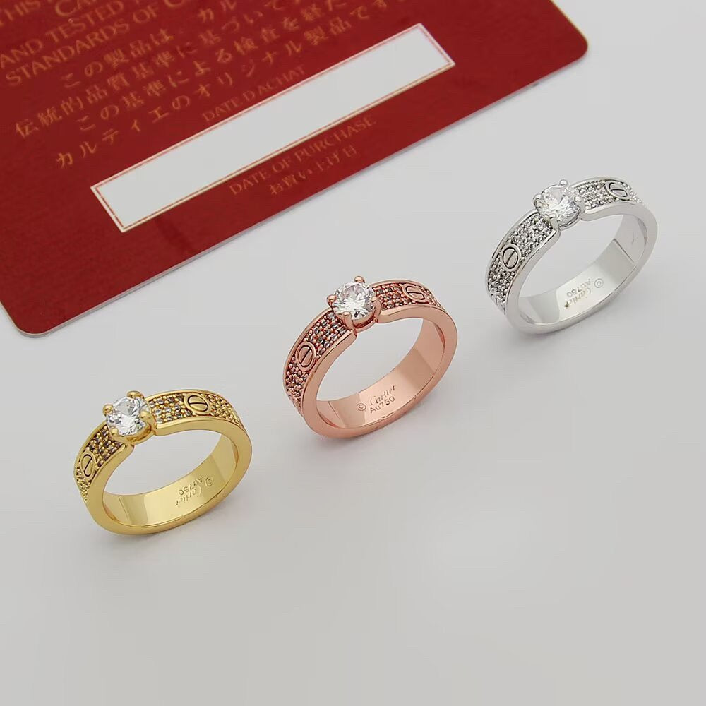 [Gaonasi Jewelry]LOVE RING 3.6MM 1 BIG DIAMOND FULL DIAMOND