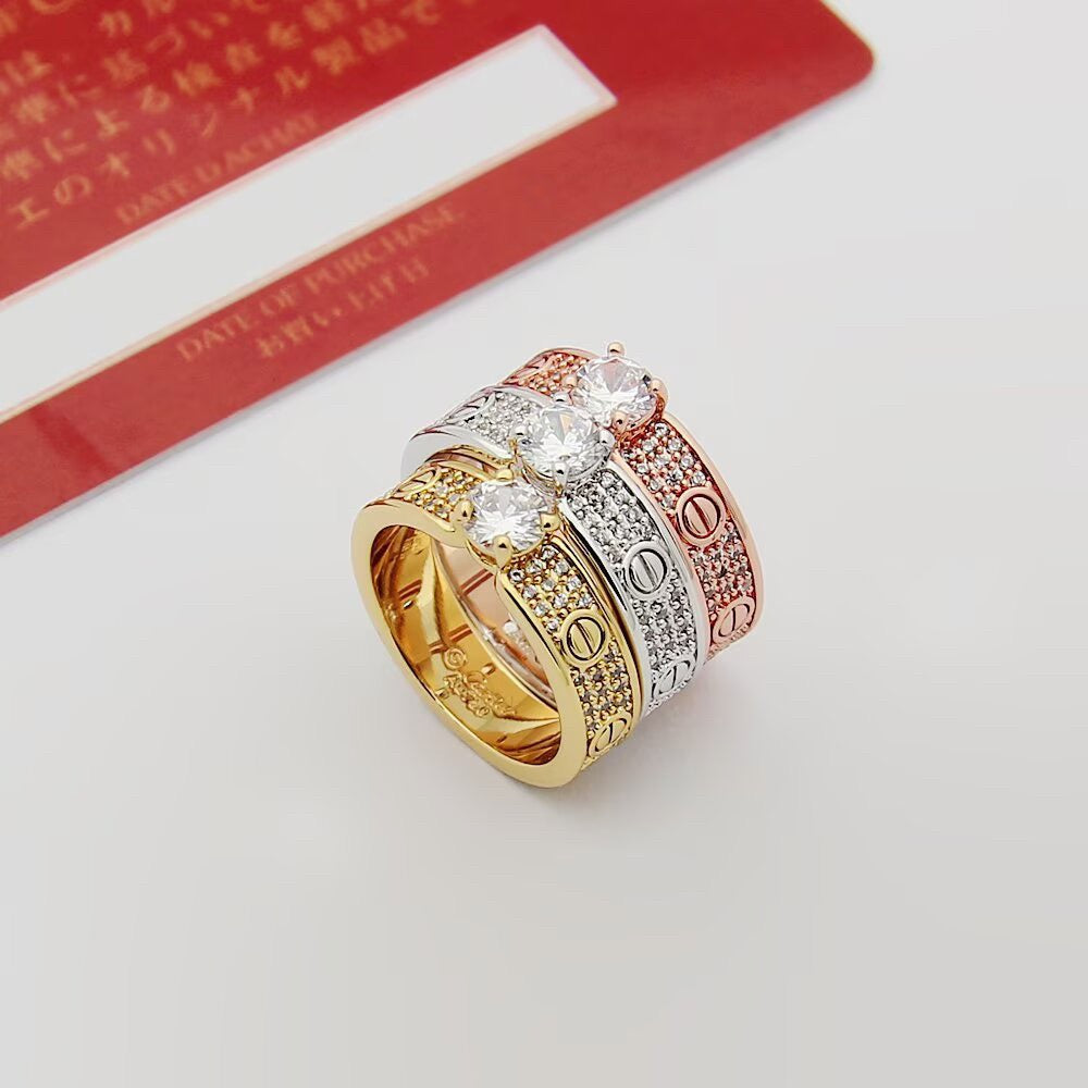 [Gaonasi Jewelry]LOVE RING 3.6MM 1 BIG DIAMOND FULL DIAMOND
