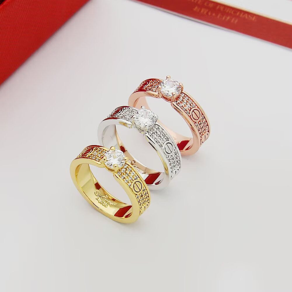 [Gaonasi Jewelry]LOVE RING 3.6MM 1 BIG DIAMOND FULL DIAMOND