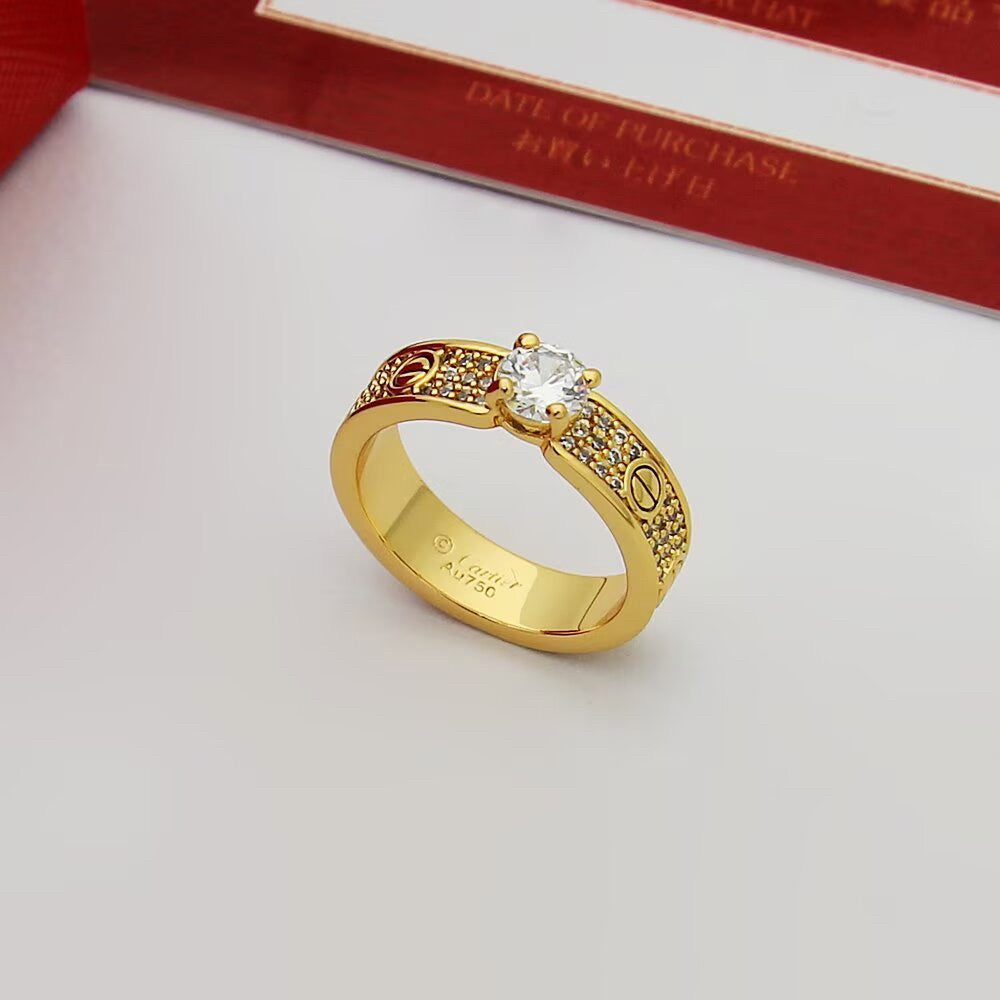 [Gaonasi Jewelry]LOVE RING 3.6MM 1 BIG DIAMOND FULL DIAMOND