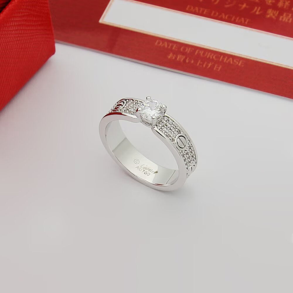 [Gaonasi Jewelry]LOVE RING 3.6MM 1 BIG DIAMOND FULL DIAMOND