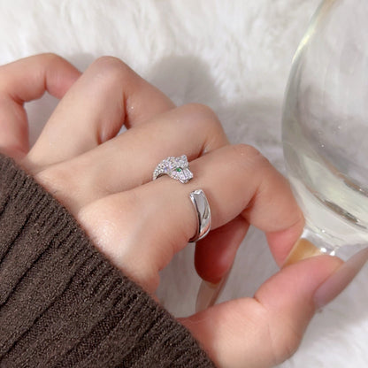 [Gaonasi Jewelry]PANTHERE HALF DIAMOND SMALL RING