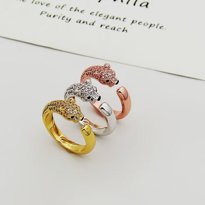 [Gaonasi Jewelry]PANTHERE HALF DIAMOND SMALL RING