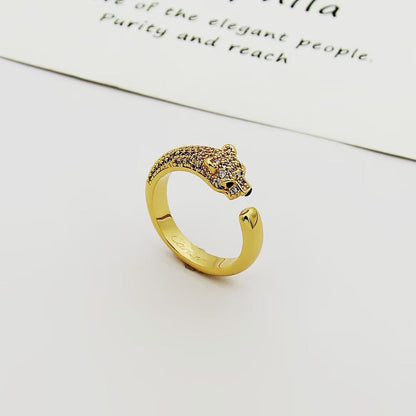 [Gaonasi Jewelry]PANTHERE HALF DIAMOND SMALL RING