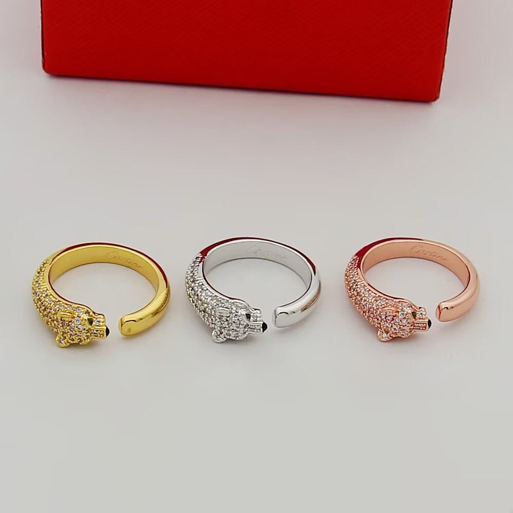 [Gaonasi Jewelry]PANTHERE HALF DIAMOND SMALL RING