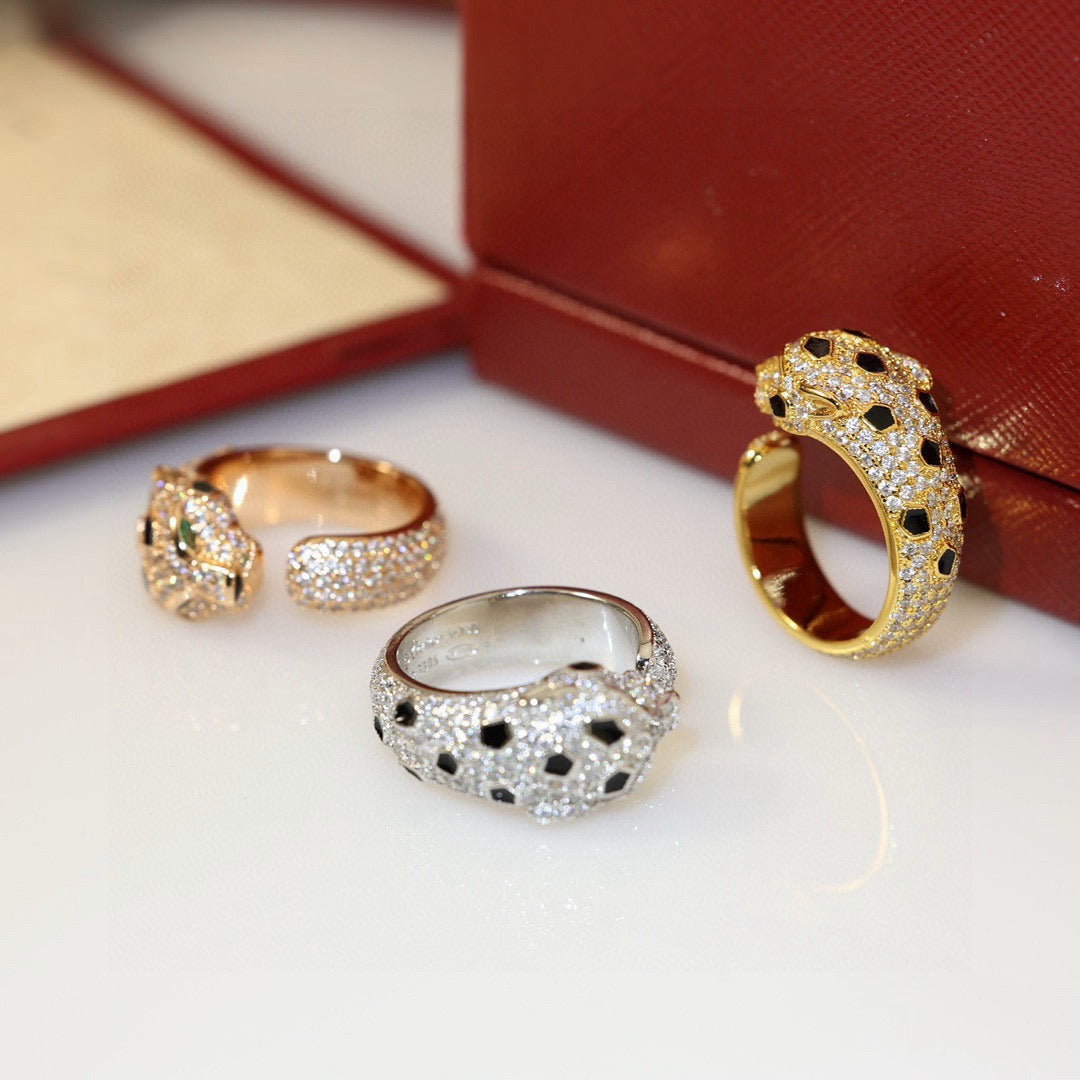 [Gaonasi Jewelry]PANTHERE SPOTTED FULL DIAMOND MEDIUM RING