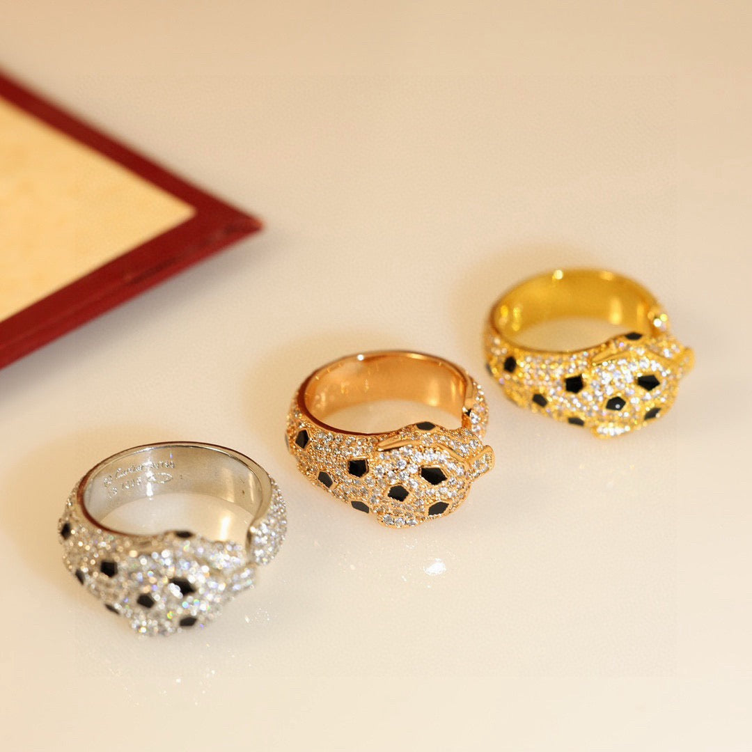 [Gaonasi Jewelry]PANTHERE SPOTTED FULL DIAMOND MEDIUM RING