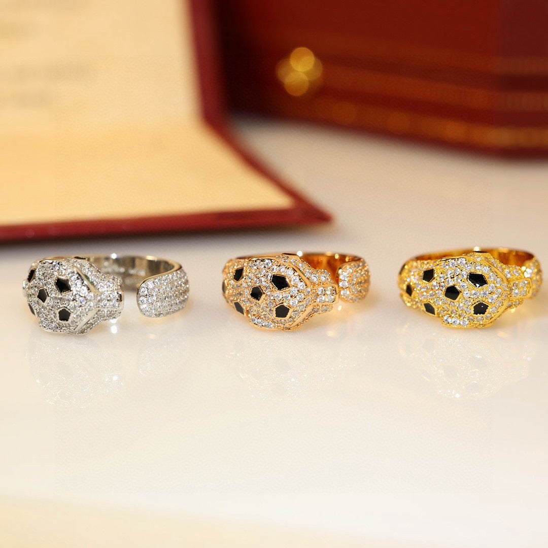 [Gaonasi Jewelry]PANTHERE SPOTTED FULL DIAMOND MEDIUM RING