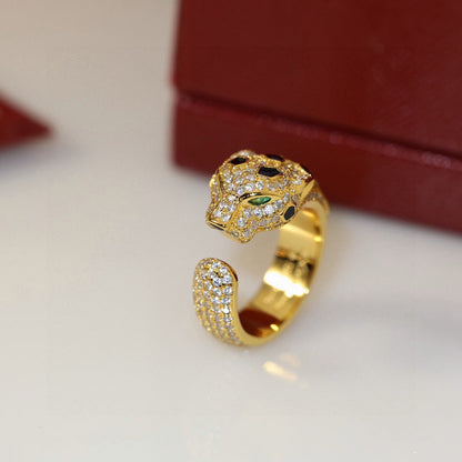 [Gaonasi Jewelry]PANTHERE SPOTTED FULL DIAMOND MEDIUM RING