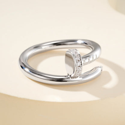 [Gaonasi Jewelry]JUSTE RING 2.6MM HALF DIAMOND