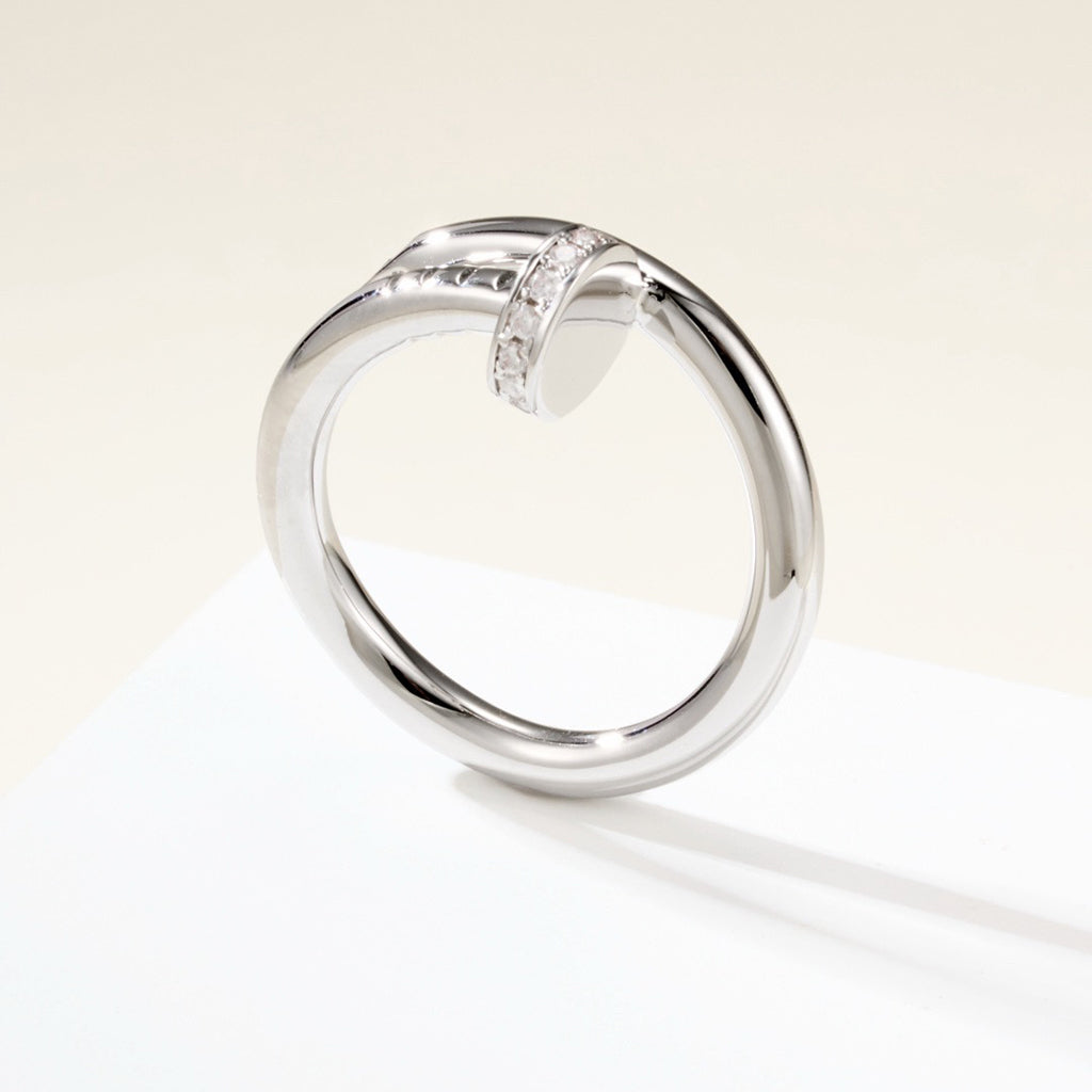 [Gaonasi Jewelry]JUSTE RING 2.6MM HALF DIAMOND