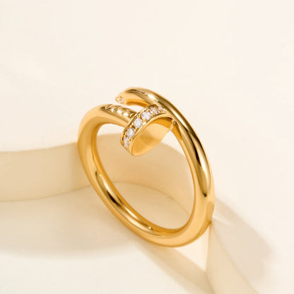 [Gaonasi Jewelry]JUSTE RING 2.6MM HALF DIAMOND