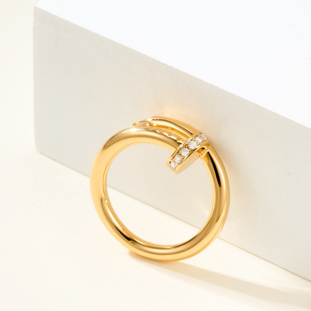 [Gaonasi Jewelry]JUSTE RING 2.6MM HALF DIAMOND