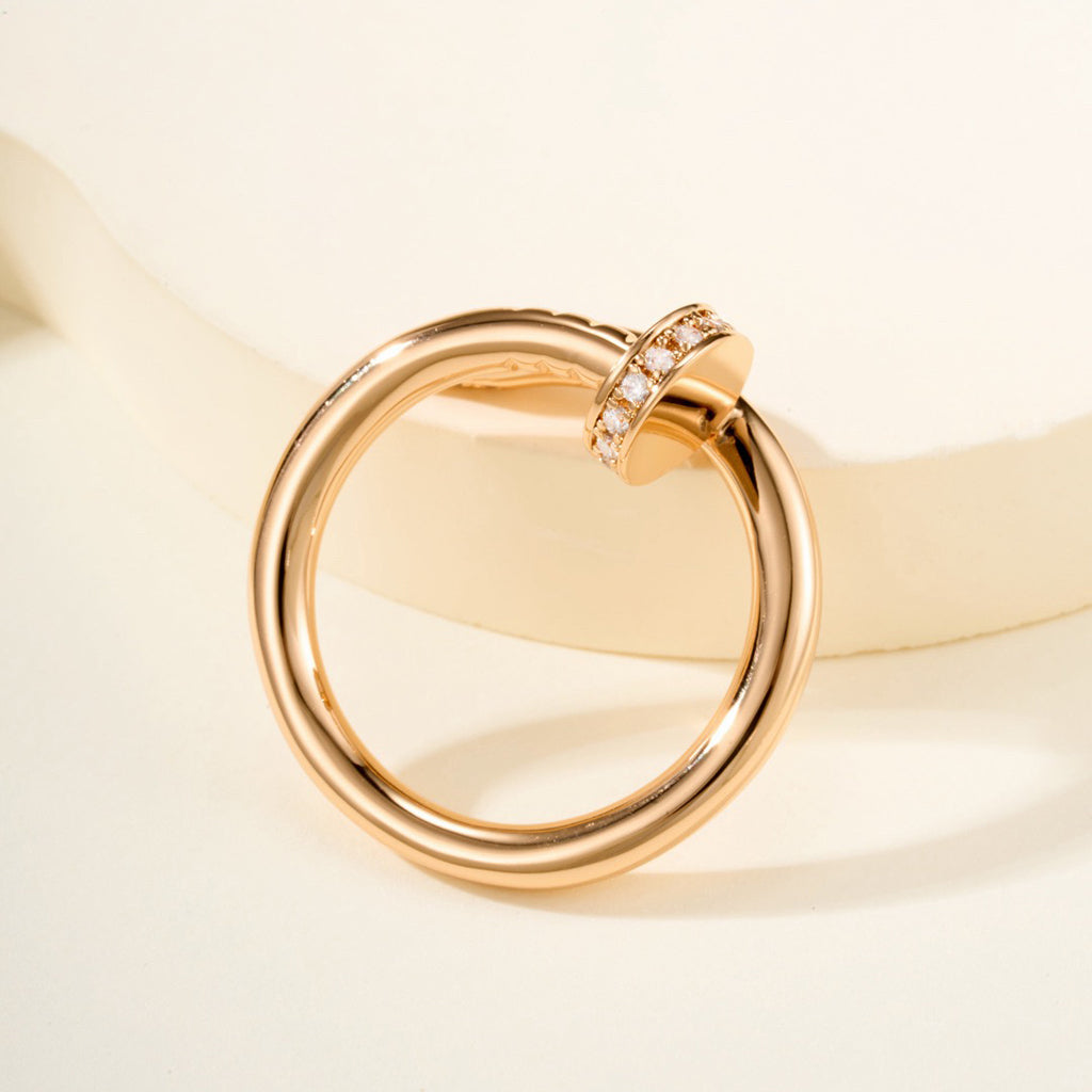 [Gaonasi Jewelry]JUSTE RING 2.6MM HALF DIAMOND