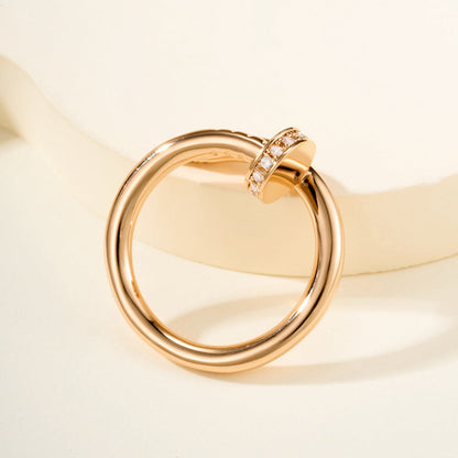 [Gaonasi Jewelry]JUSTE RING 2.6MM HALF DIAMOND