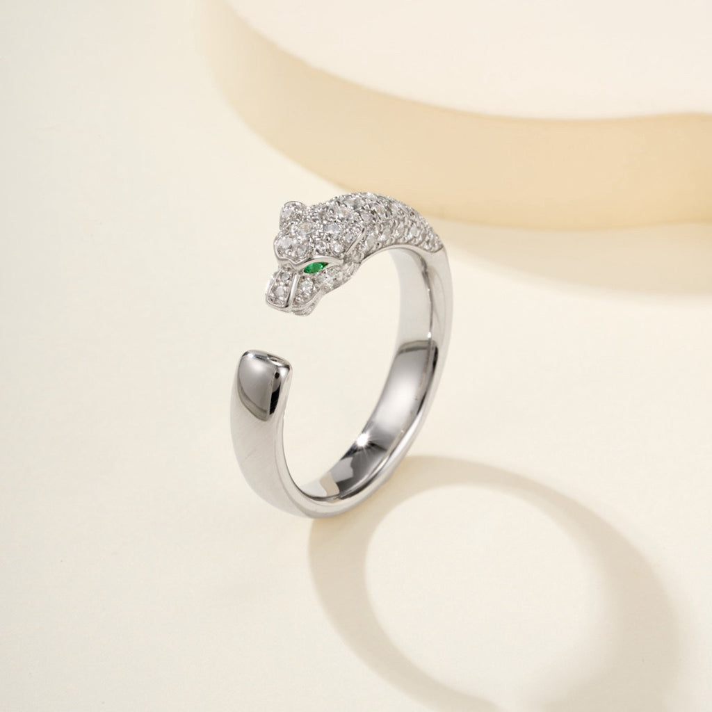 [Gaonasi Jewelry]PANTHERE HALF DIAMOND SMALL RING