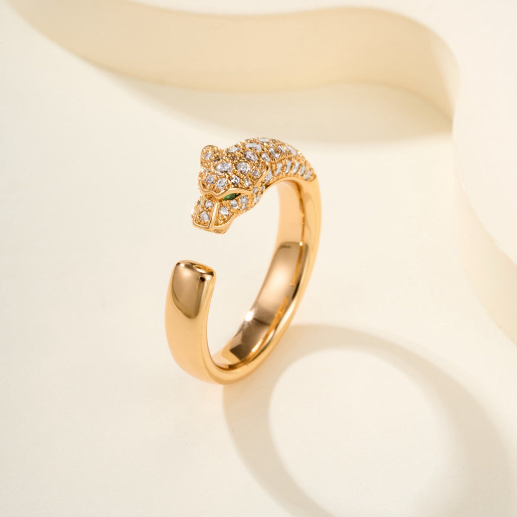 [Gaonasi Jewelry]PANTHERE HALF DIAMOND SMALL RING