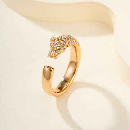 [Gaonasi Jewelry]PANTHERE HALF DIAMOND SMALL RING
