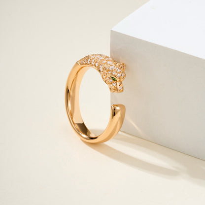 [Gaonasi Jewelry]PANTHERE HALF DIAMOND SMALL RING