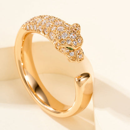 [Gaonasi Jewelry]PANTHERE HALF DIAMOND SMALL RING