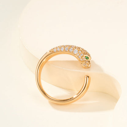 [Gaonasi Jewelry]PANTHERE HALF DIAMOND SMALL RING