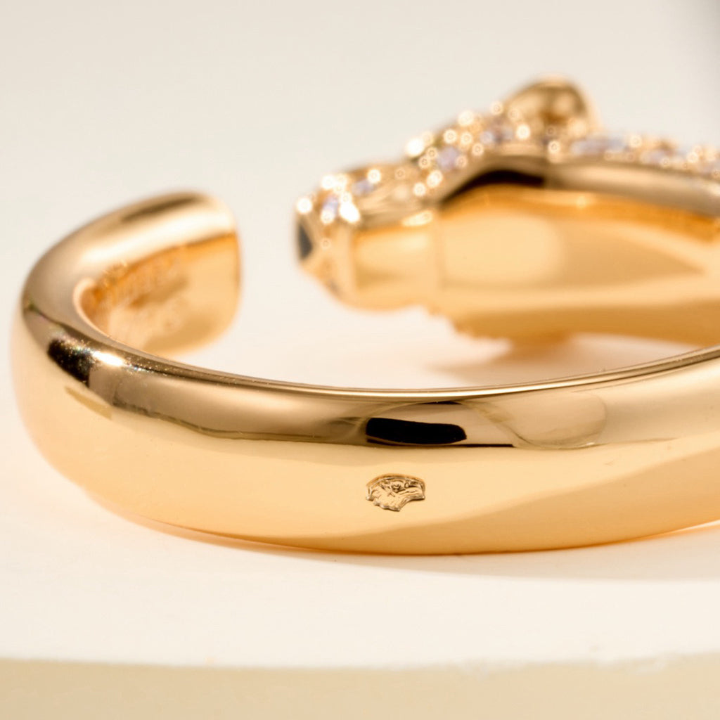 [Gaonasi Jewelry]PANTHERE HALF DIAMOND SMALL RING