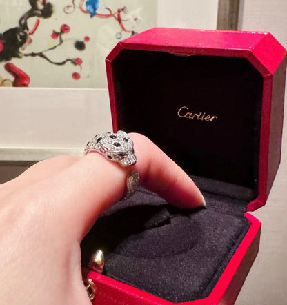 [Gaonasi Jewelry]PANTHERE SPOTTED FULL DIAMOND MEDIUM RING