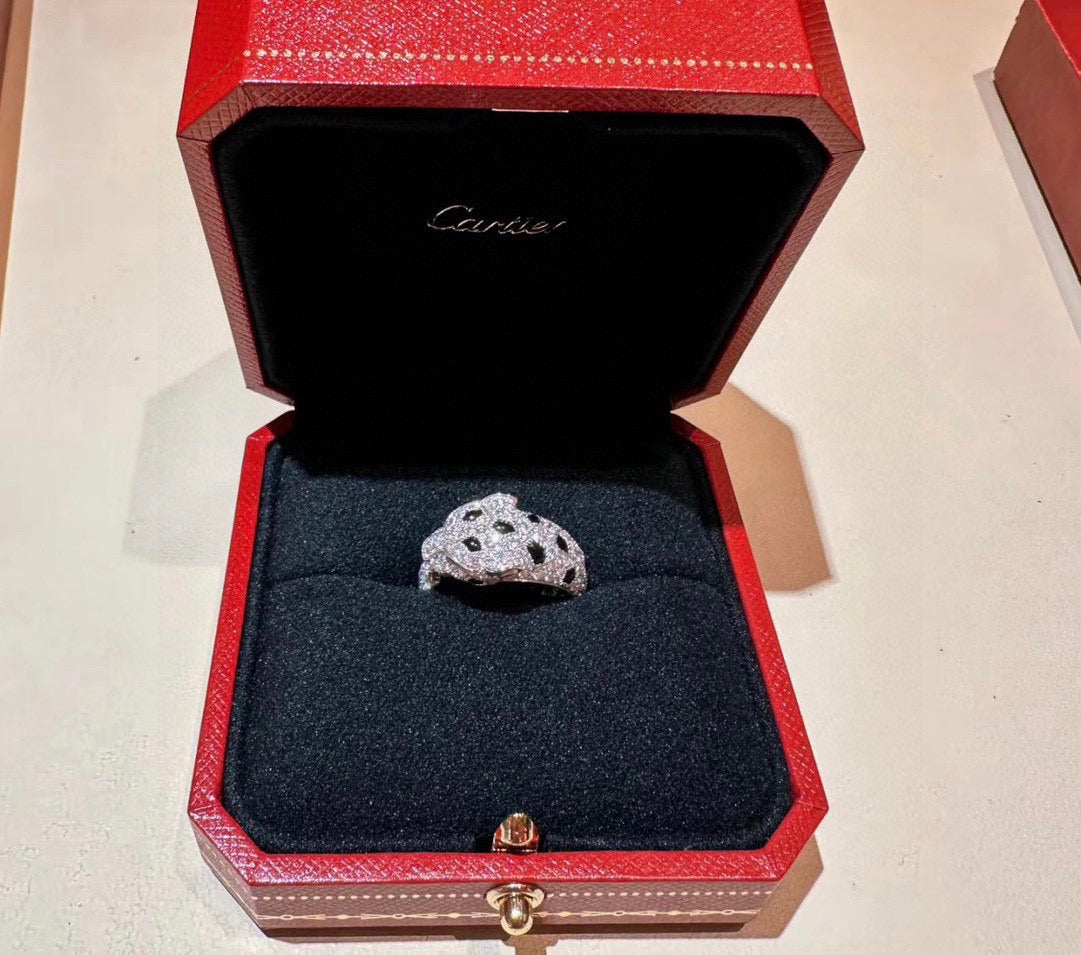 [Gaonasi Jewelry]PANTHERE SPOTTED FULL DIAMOND MEDIUM RING