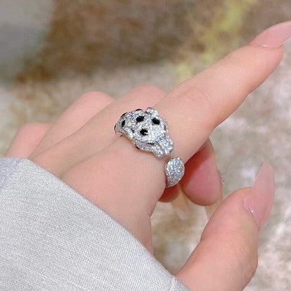 [Gaonasi Jewelry]PANTHERE SPOTTED FULL DIAMOND MEDIUM RING