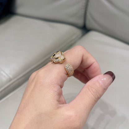 [Gaonasi Jewelry]PANTHERE SPOTTED FULL DIAMOND MEDIUM RING