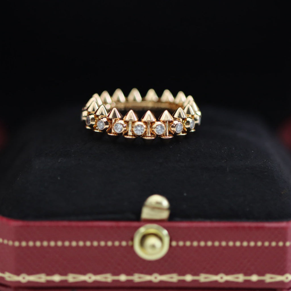 [Gaonasi Jewelry]CLASH 6.8MM DIAMOND MEDIUM RING