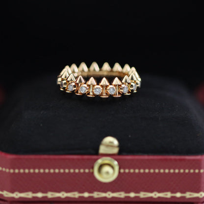 [Gaonasi Jewelry]CLASH 6.8MM DIAMOND MEDIUM RING