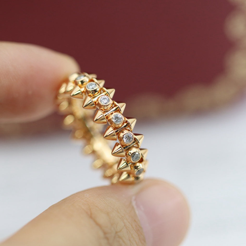[Gaonasi Jewelry]CLASH 6.8MM DIAMOND MEDIUM RING