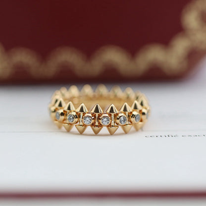 [Gaonasi Jewelry]CLASH 6.8MM DIAMOND MEDIUM RING
