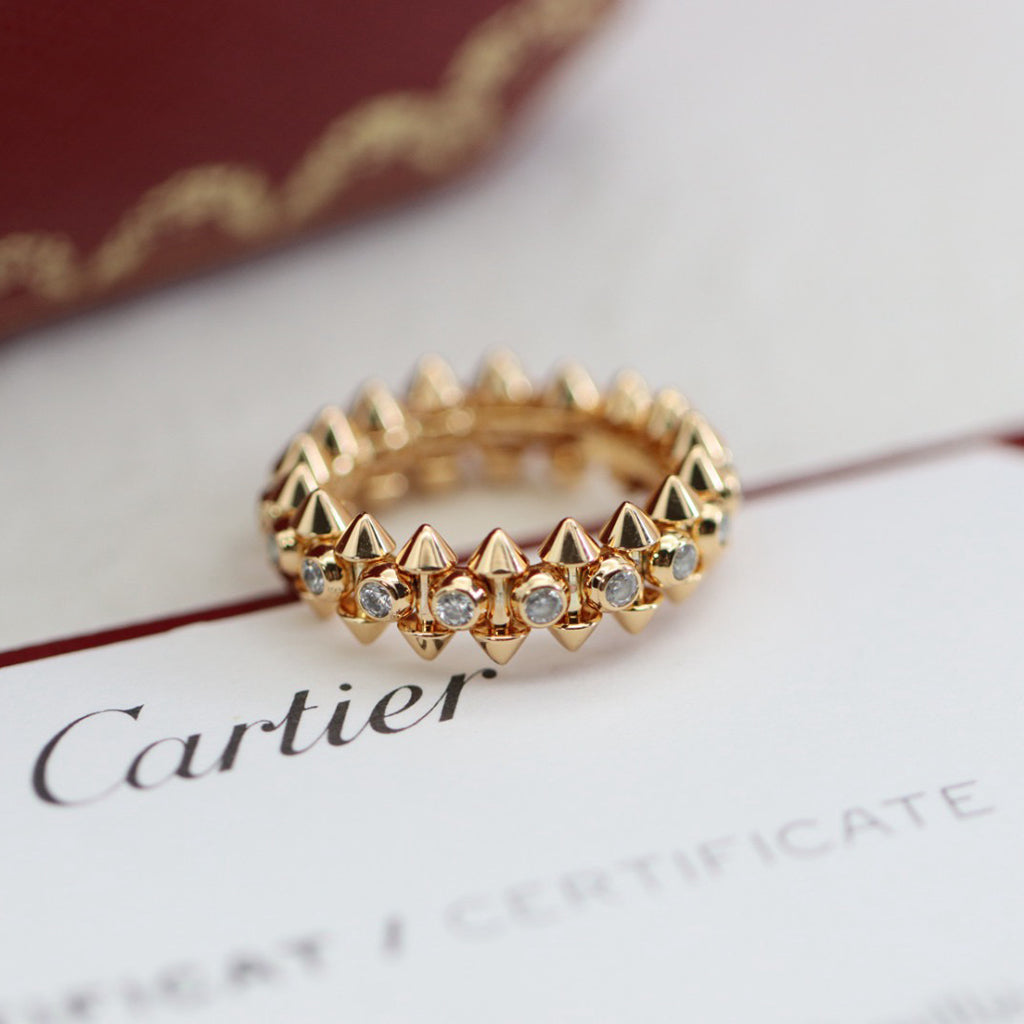 [Gaonasi Jewelry]CLASH 6.8MM DIAMOND MEDIUM RING