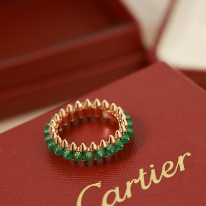[Gaonasi Jewelry]CLASH 7.9MM AGATE CHALCEDONY RING