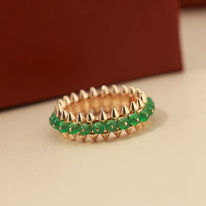 [Gaonasi Jewelry]CLASH 7.9MM AGATE CHALCEDONY RING