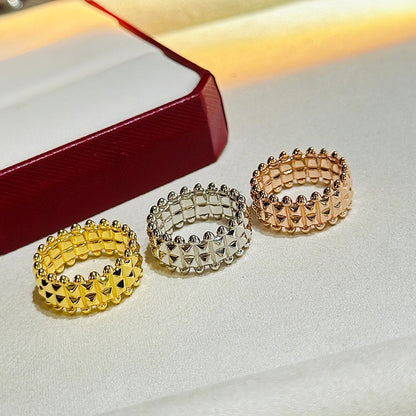 [Gaonasi Jewelry]CLASH 9.2MM DOUBLE ROW RING