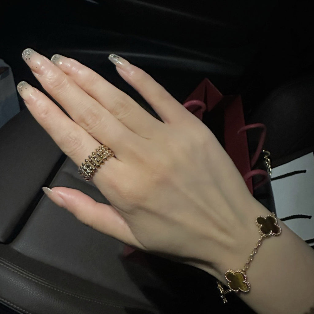 [Gaonasi Jewelry]CLASH 9.2MM DOUBLE ROW RING