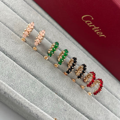 [Gaonasi Jewelry]CLASH 7.9MM AGATE CHALCEDONY EARRINGS
