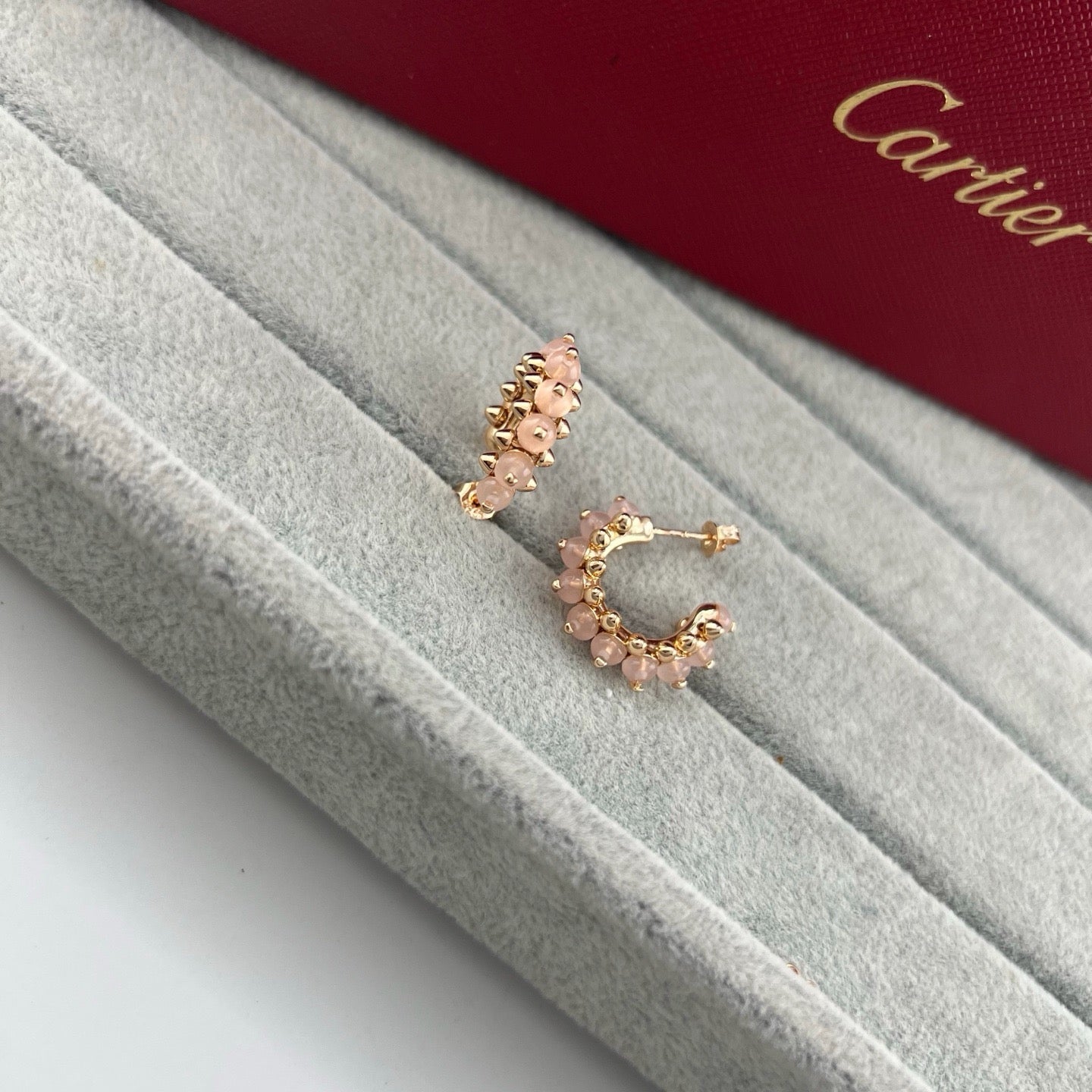 [Gaonasi Jewelry]CLASH 7.9MM AGATE CHALCEDONY EARRINGS