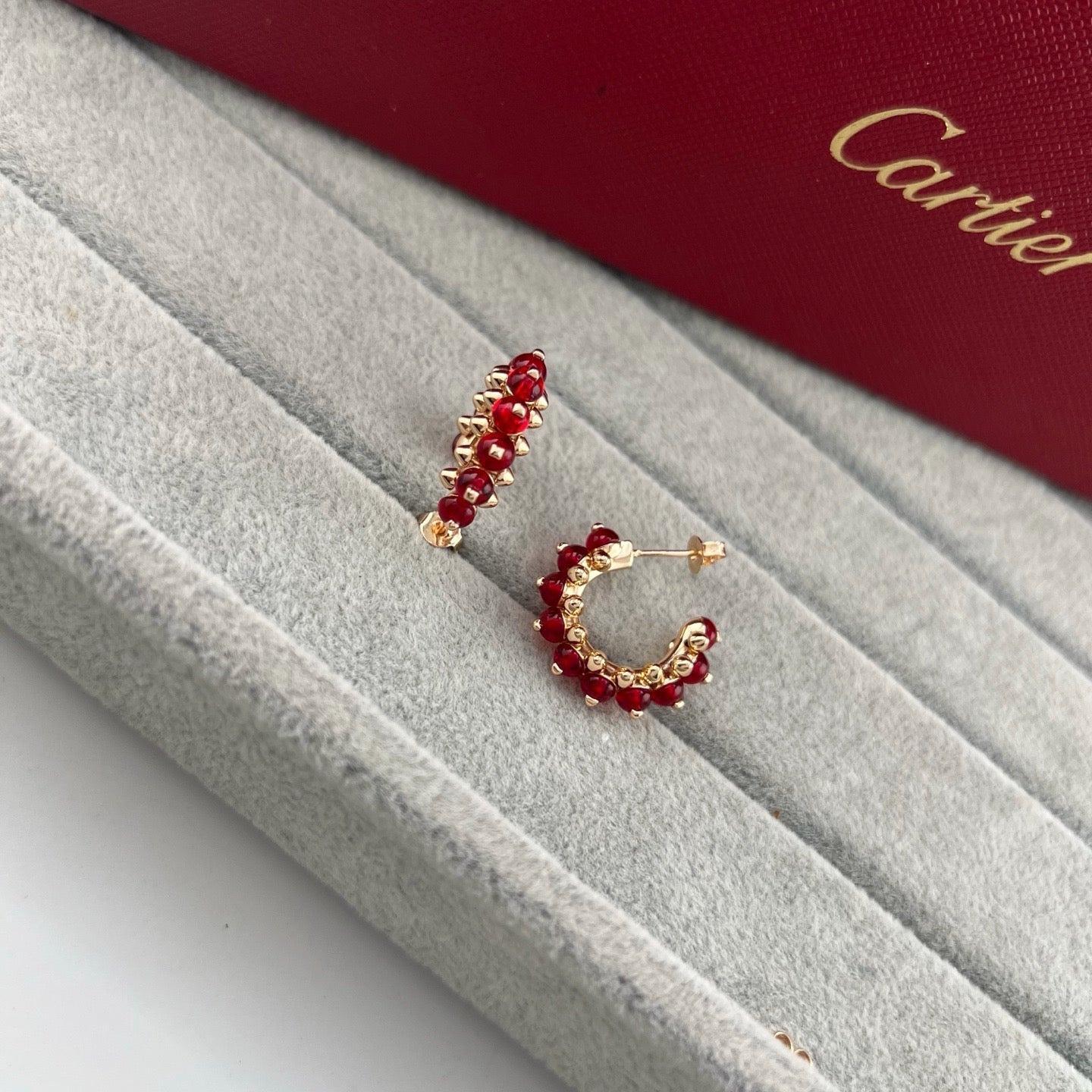 [Gaonasi Jewelry]CLASH 7.9MM AGATE CHALCEDONY EARRINGS