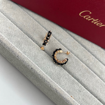 [Gaonasi Jewelry]CLASH 7.9MM AGATE CHALCEDONY EARRINGS