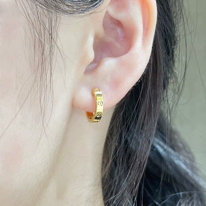 [Gaonasi Jewelry]LOVE EARRINGS 2.65 MM NO DIAMOND SMALL