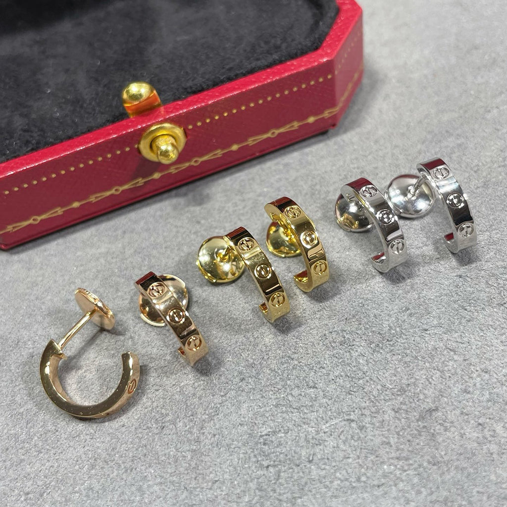 [Gaonasi Jewelry]LOVE EARRINGS 2.65 MM NO DIAMOND SMALL