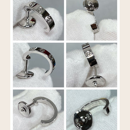 [Gaonasi Jewelry]LOVE EARRINGS 2.65 MM NO DIAMOND SMALL