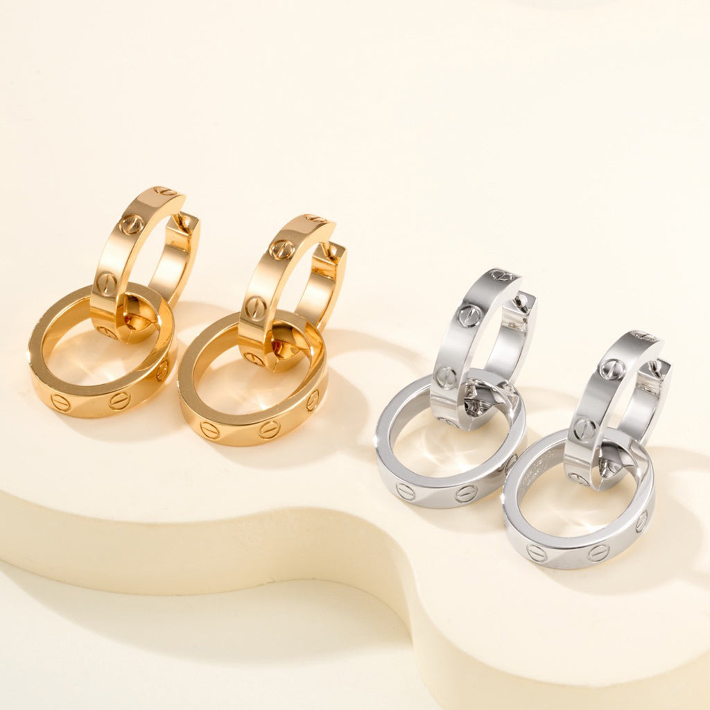 [Gaonasi Jewelry]LOVE 3.3MM DANGLE EARRINGS
