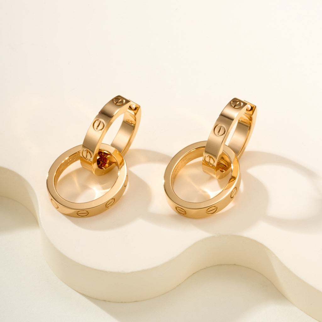 [Gaonasi Jewelry]LOVE 3.3MM DANGLE EARRINGS