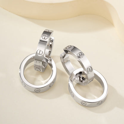 [Gaonasi Jewelry]LOVE 3.3MM DANGLE EARRINGS