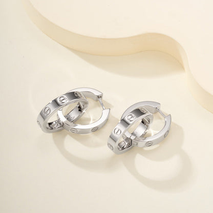 [Gaonasi Jewelry]LOVE 3.3MM DANGLE EARRINGS